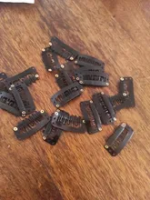 Pinzas para pelucas en forma de U, 20 piezas, 32mm, con parte trasera de silicona para extensiones de cabello, herramienta de accesorios