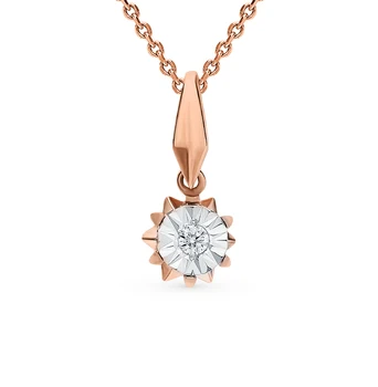 

Gold pendant with diamonds sunlight sample 585