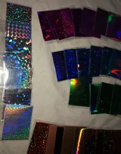 50pcs/Lot Mixed-Styles Random Nail Foil Stickers 4*20CM/Pcs Holographic For Nails Wraps