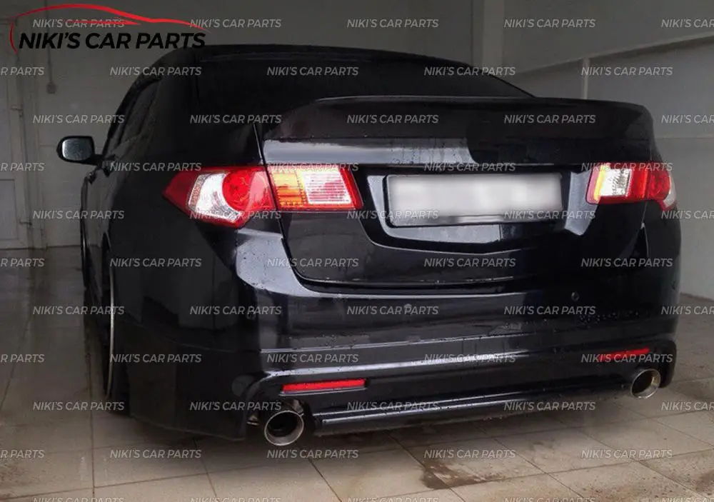 Аэродинамическая юбка на задний бампер для Honda Accord 8 2008-2012 ABS пластиковый комплект кузова аэродинамическая накладка украшение автомобиля Стайлинг тюнинг обвес
