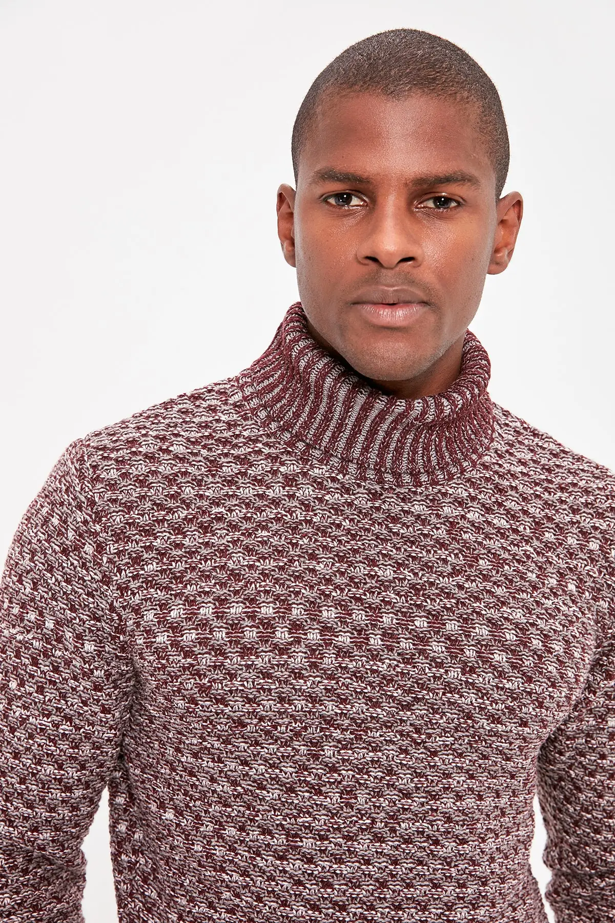 

Trendyol Burgundy Men 'S Turtleneck Sweater TMNAW20FT0001