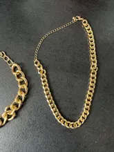 IngeSight.Z-gargantilla gruesa cubana de Color dorado para mujer, Collar Punk, Miami, minimalista, joyería