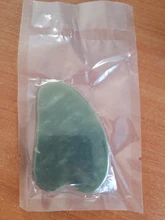Gua Sha-masajeador de piedra Jade para cara, rodillo de Jade verde para estiramiento Facial, antiarrugas, 2/1 Uds.