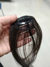 Flequillo de aire falso para mujer, peluca franja sintética, extensión de cabello, accesorios para el cabello