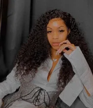 Melodie 28 30 32 pulgadas onda profunda mechones con cierre brasileño de la Virgen del pelo humano Frontal rizado mechones y 4X4 cierre