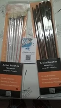 6 unids/set Paintibrush pintura de aceite de cabello comadreja agua Color cepillo de pintura acrílico dibujo cepillo de arte suministros de pintura cepillos para Artista