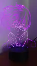 Lamp Bedroom-Decor Gift Led-Night-Light Acrylic Academia Face-Design Anime Shoto Todoroki