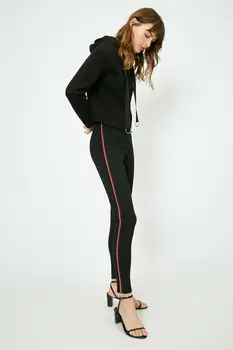 

Koton Women Red Striped Leggings 0 YAK43517EK