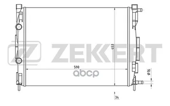 

Radiator OHL. DV. Renault Grand Scenic II 03-megane II 02- Scenic II 03-zekkert art. mk-1176