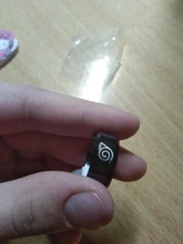 Konoha-Anillo de hoja con Logo de la villa Symbal, Sasuke Itachi Ninja, joyería de Anime de acero y titanio, color negro, venta al por mayor