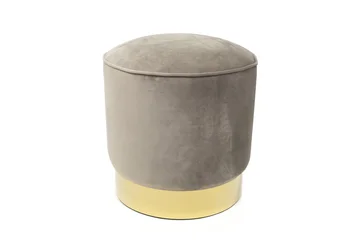 

Ottoman stool footstool velvet Golden Base round modern Living Turtledove