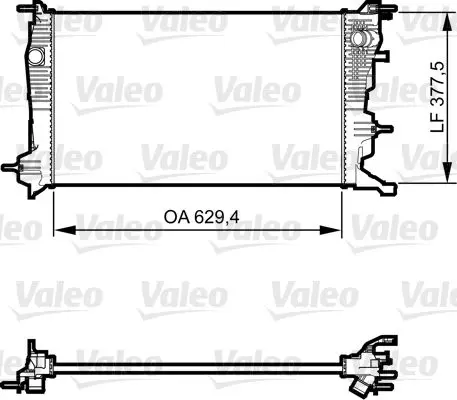 Радиатор RENAULT MEGANE/SCENIC 1.5D 09 VALEO 735 607