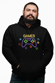 

Angemiel Wear Games Black Male Hooded Sweatshirt