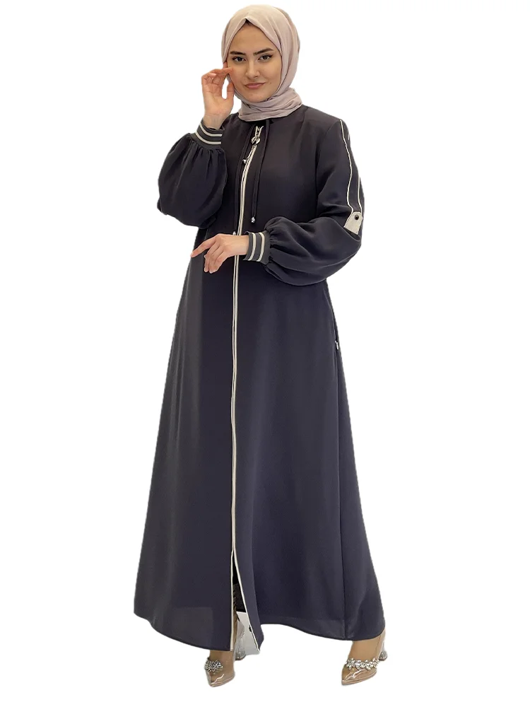 Nuova Stagione Drop Sport Abaya Tessuto Crep Di Colore Diverso Moda Per Abbigliamento Casual Musulmano Maxi Manica Lunga Opzioni Di Dimensioni Extra