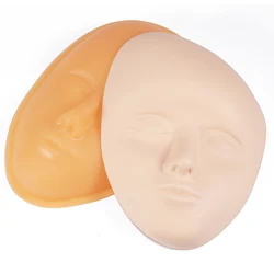 5D Facial Tattoo Training Head Silicone Practice Permanent Makeup Lip Eyebrow Eyelash Tattoo Fake Skin Mannequin Head Supplies
