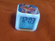 Reloj despertador de estrella de dibujos animados para chico, despertador Digital con luz LED, juguetes para chico, Mesa de Color variable, wekker