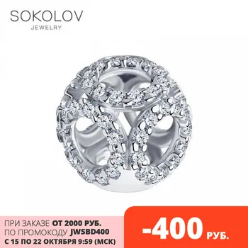 

SOKOLOV suspension of silver with fianitami fashion jewelry 925 women's male, pendants for neck women