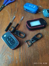 Funda de cuero Real para llave de coche Starline, llavero para mando a distancia LCD, protector de piel, para modelos A93, A63, A36, A39, A66, A96