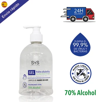 GEL HIDROALCOHOLICO hands 500 ML/ 70% ALCOHOL sanitizer sanitary-ANTISEPTICO-cleaning hands-on ALCOHOL-hygiene hands