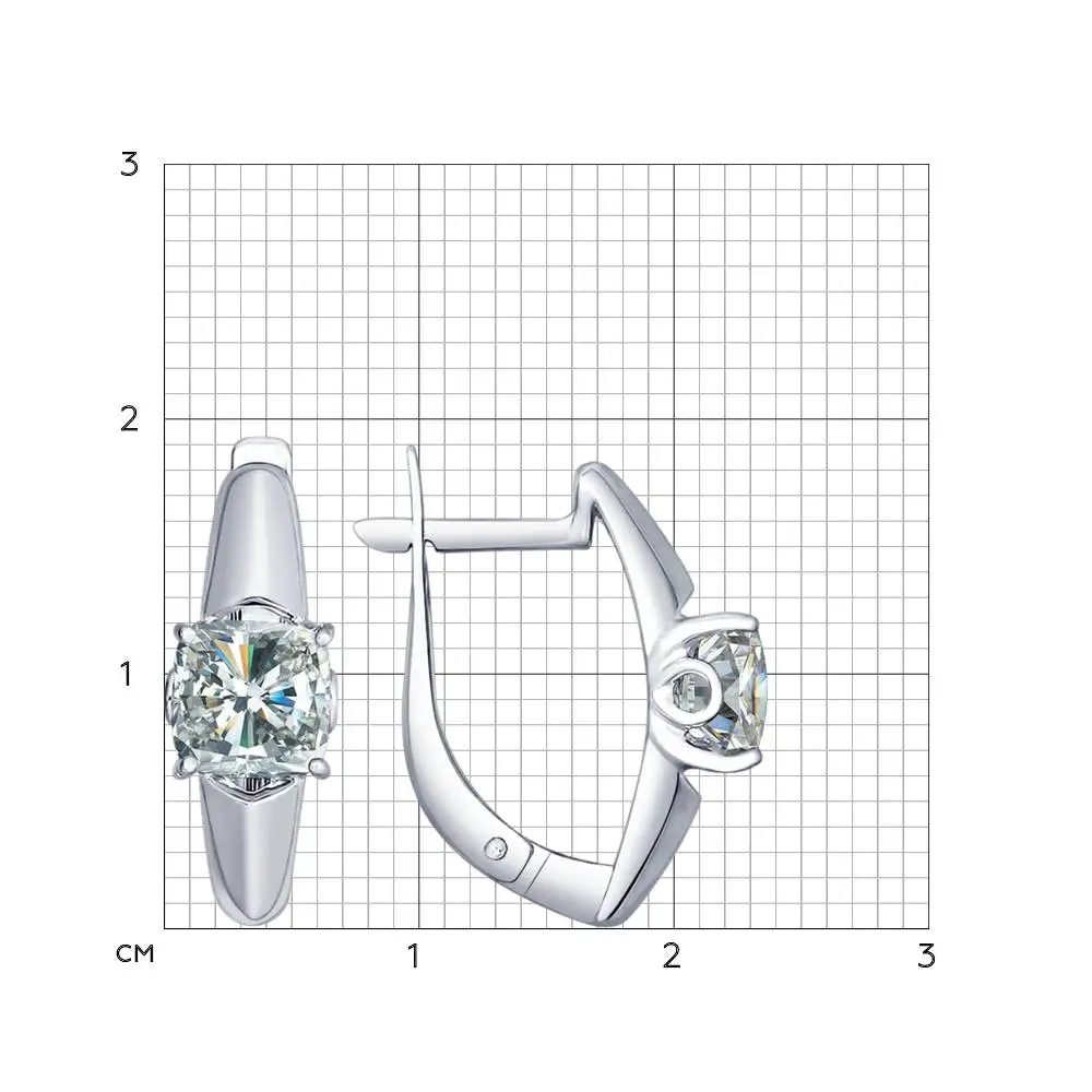 Серьги SOKOLOV из серебра со Swarovski Zirconia
