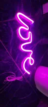 Sign-Lamp Battery-Box Nightlight Led-Neon-Lights Christmas Wedding Double-Powered Love-Shape