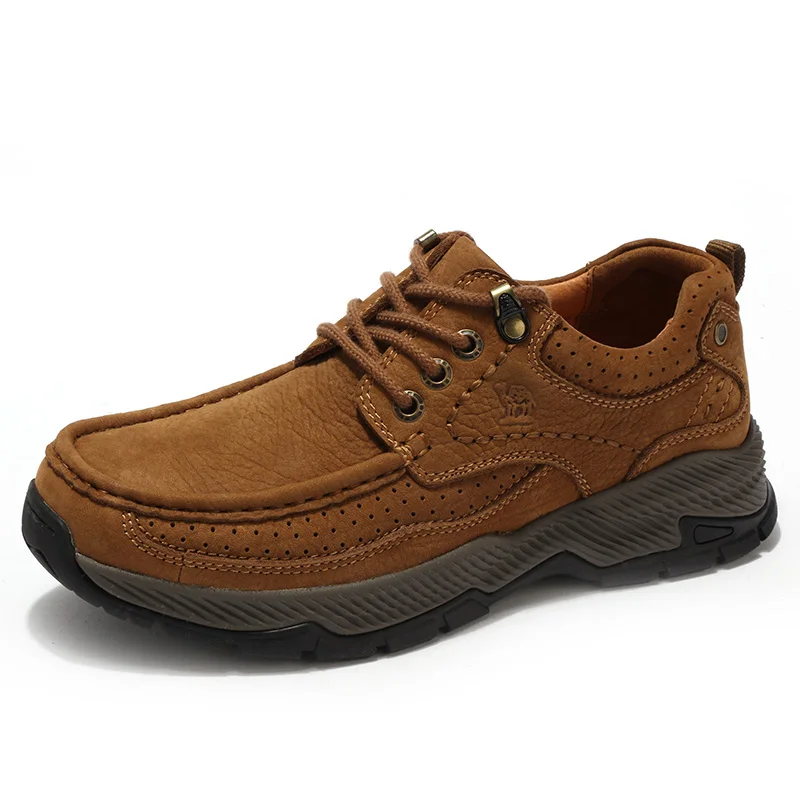CAMEL/Мужская обувь; Новинка; Повседневная обувь из натуральной кожи; мужские рабочие туфли для активного отдыха; нескользящая Мужская обувь из воловьей кожи - Цвет: A932307030TS