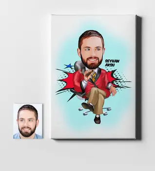 

Personalized Mr Boss Cartoon Canvas Table (50x70 cm.) 2