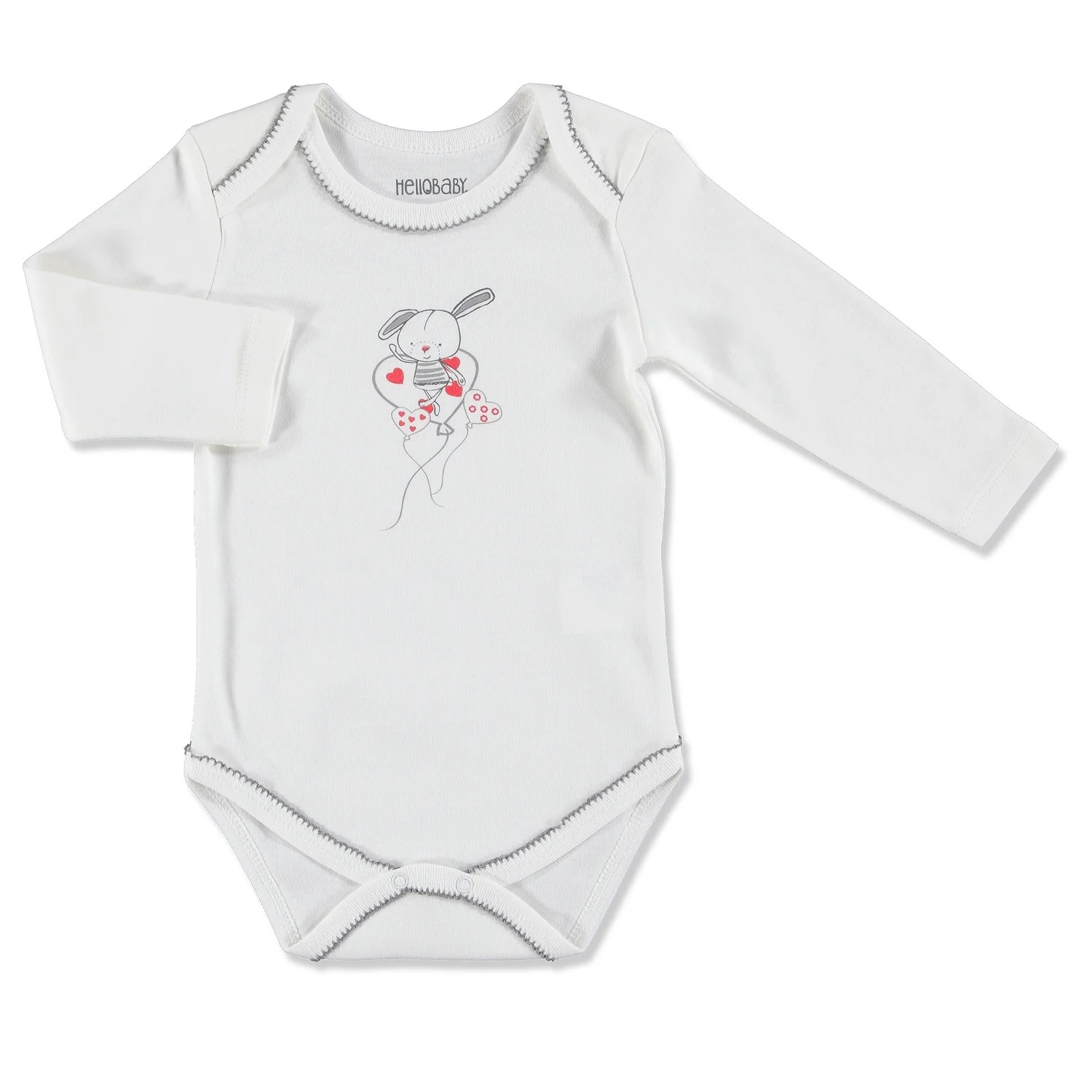 Ebebek HelloBaby/боди с длинными рукавами и воротником в виде кролика| |