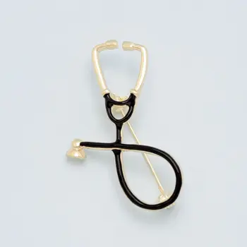 

Brooch jewelry stethoscope Black (54780)