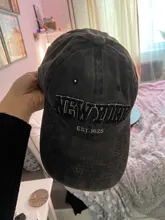 Baseball-Cap Embroidery Sports-Caps Vintage Outdoor New York Women Letter Sand-Washed