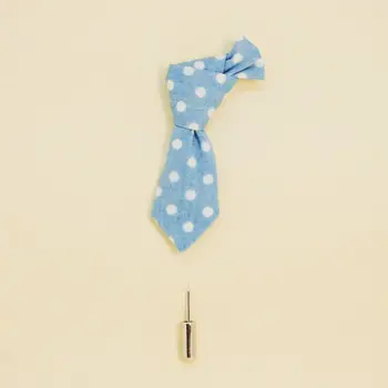 

Brooch on lapel tie 50293 (blue, needle, cotton)