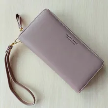 WEICHEN-cartera de mano larga para mujer, billetera de gran capacidad, monedero para teléfono, tarjetero