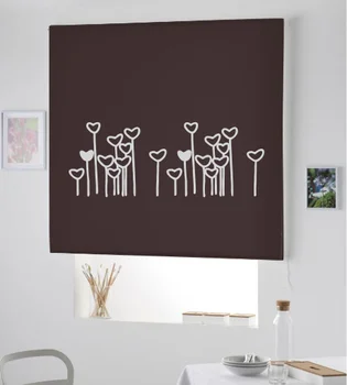 

Blind Iroa roll with drawing/Field of Hearts.! ROLLER BLINDS TRANSLUCENT! (CHOCOLATE 100X175)