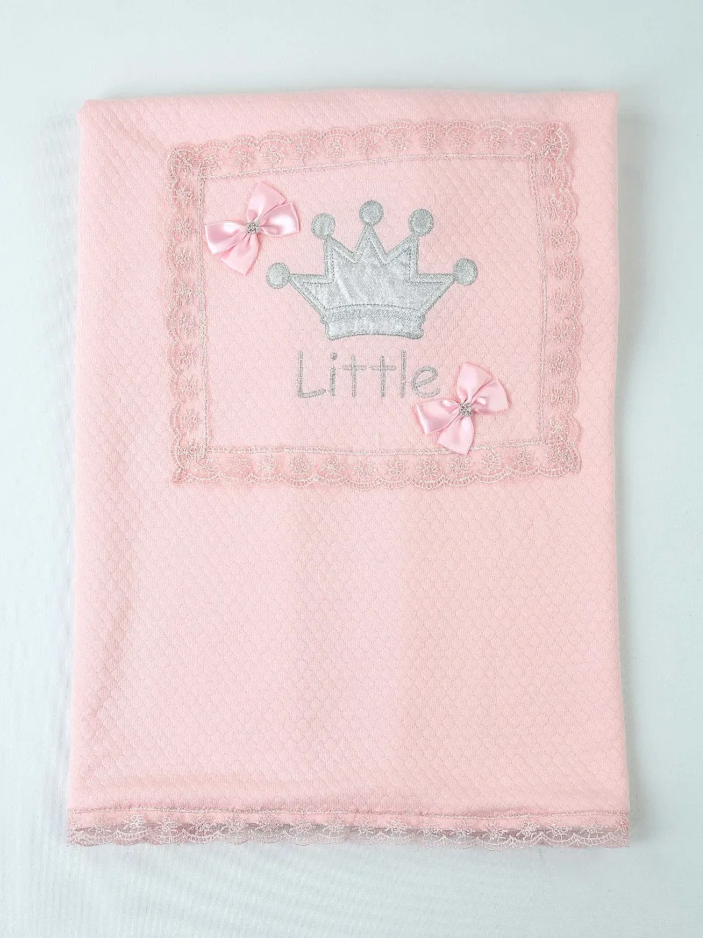 078-1007-021 Pembe 85X85 cm Erkek Bebek Kundak Battaniye (2)