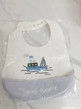 De silicona babero impermeable, de Saliva goteando Banana Baberos de dibujos animados recién nacido alimentación suave comestible delantales bebé ajustable eructo bufanda