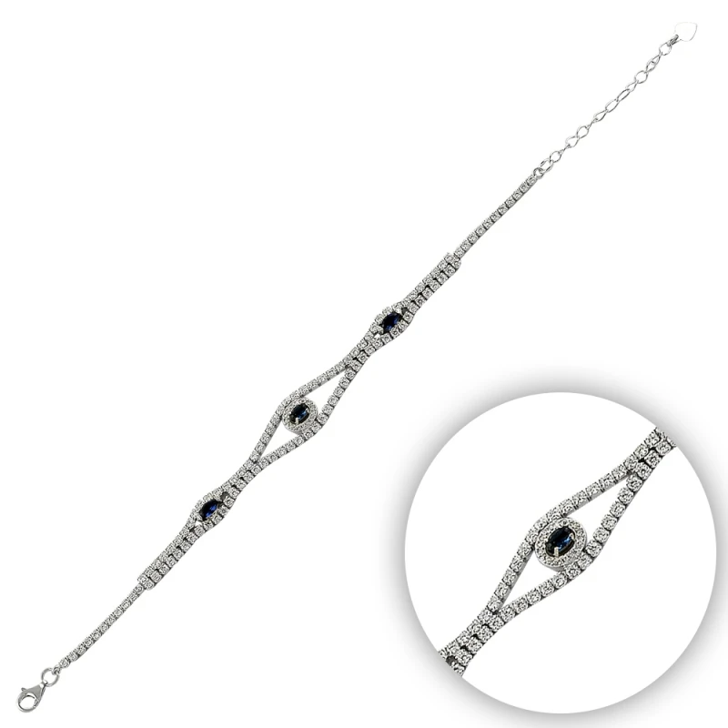 

Silver 925 Sterling Zircon Cubic Zirconia Bracelet