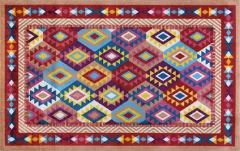 

Wash + Dry Decor carpet, Nylon, color: red, 110/175