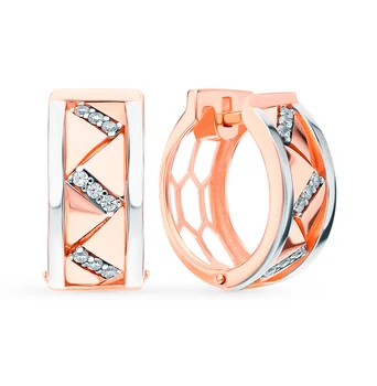 

Silver earrings with cubic zirconia sunlight sample 925