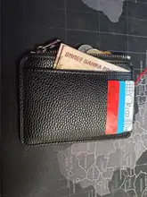 Wallet Pocket-Holder Business-Card-Case Credit Slim Women Zipper Unisex PU 1pcs