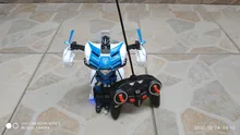 Robot de transformación en coche de radiocontrol para niños, Juguete de robot transformable en vehículo de control remoto, regalo para niños