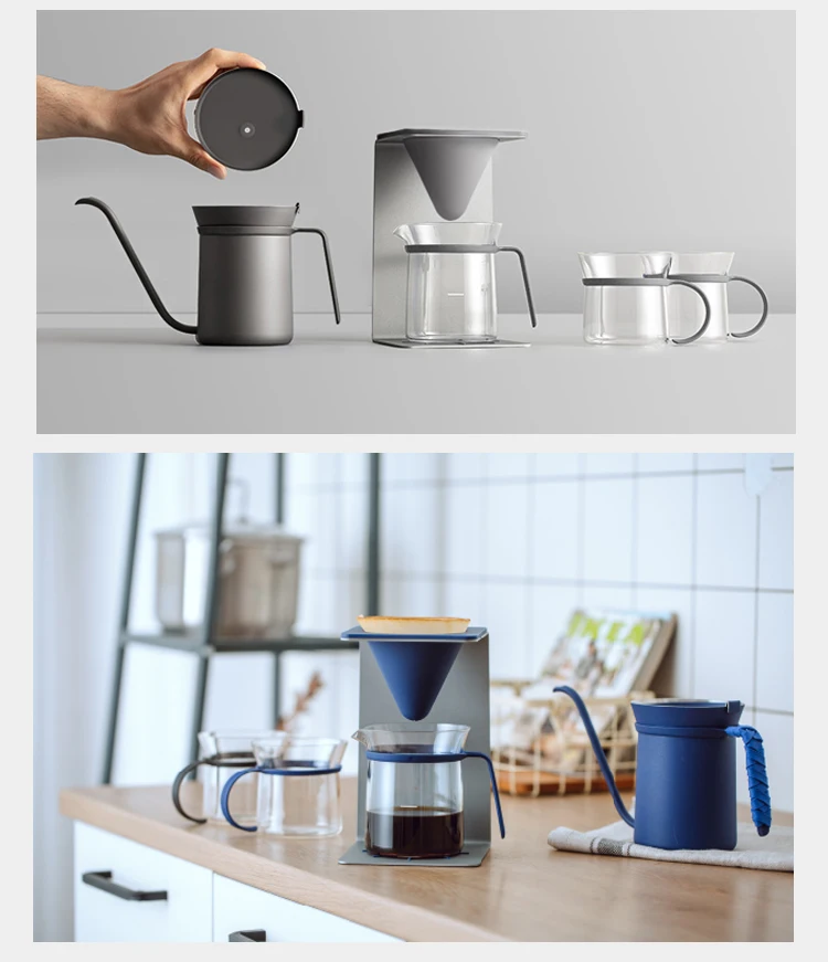 High Quality Minimalist V60 Coffee Pot Hand Brewing Pots Coffee Maker Set Gift Box Pour Over Coffee Kettle Pot Dripper Stand Cup Coffee Pots Aliexpress