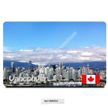 

Vancouver, Canada. Vinyl souvenir magnet (size: 54x86mm). Free shipping. Fridge magnet.