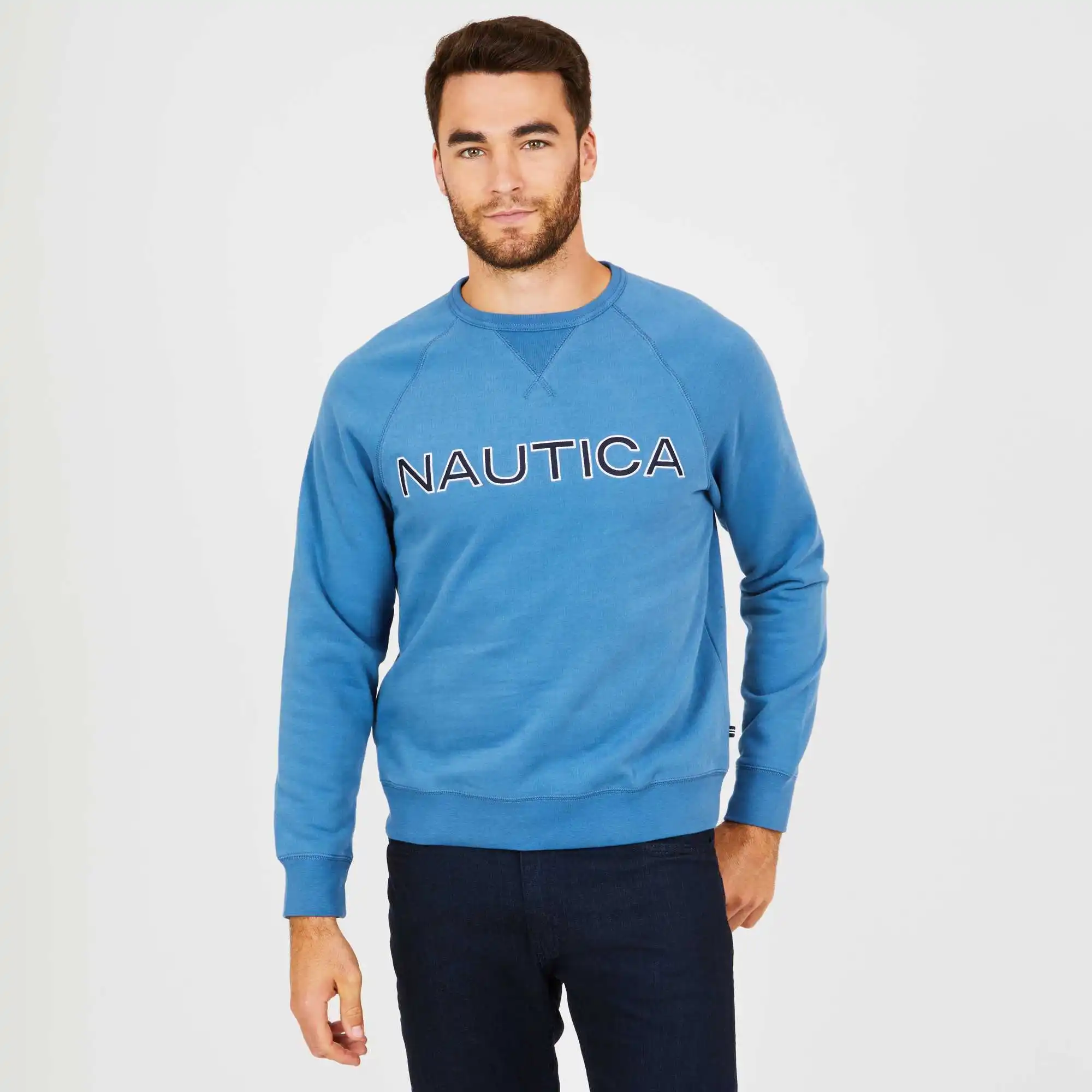 Nautica Джерси Мужской нагрудный логотип хлопок голубое небо K83171.4S6