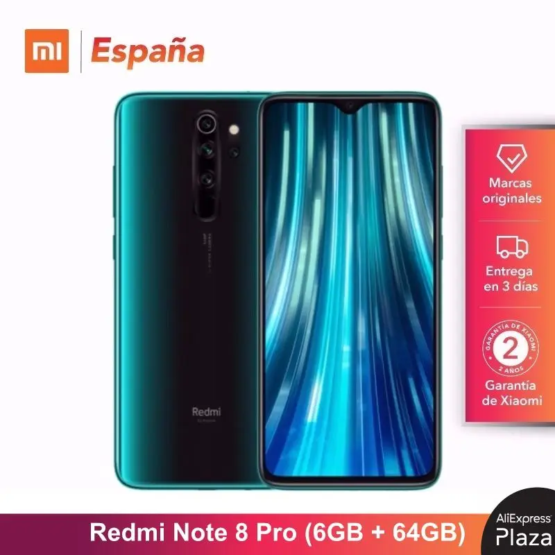  Xiaomi Redmi Note 8 Pro (64GB ROM 6GB RAM Cámara de 64 MP  Android Nuevo Libre) [Teléfono Movil Ver