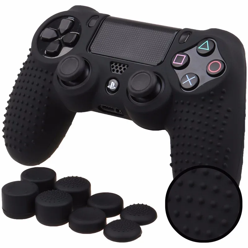 9 в 1 бампер геймпад джойстик ручка крышка силиконовый чехол кожа для Playstation PS4 тонкий контроллер консоли Противоскользящий