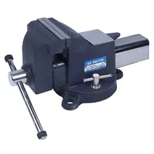 Тиски слесарные KING TONY 9TZ11-04(Поворотные, ширина губок 100мм, рабочий ход 146 мм, наковальня