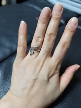 Anillos De Serpiente de cristal para mujer, de Plata de Ley 925 Vintage con personalidad, anillos ajustables de plata tailandesa Punk