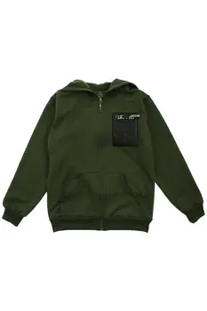 

Dark Green Male Child Hooded Winter Sweat