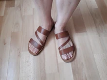 Zapatos informales de U-DOUBLE para mujer, zapatillas Retro romanas de fondo grueso, sandalias de Punta abierta para playa, sandalias deslizantes de diseño de marca