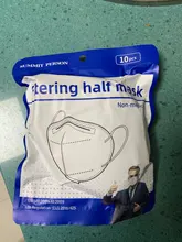 Mascarilla facial FFP2 KN95, máscara de color gris y blanco, 100 unidades